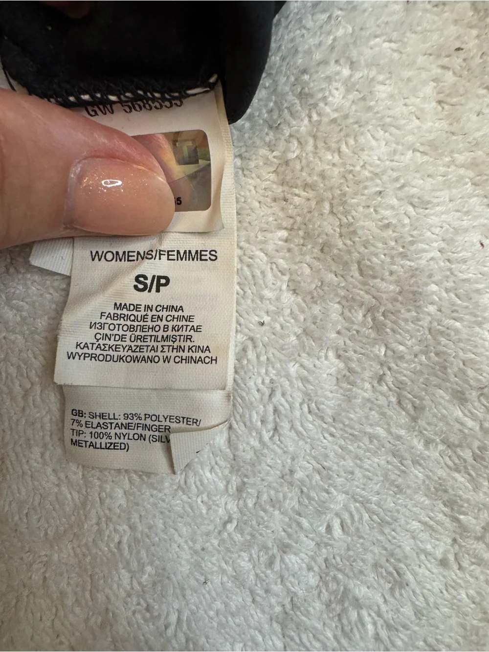 The North Face Women's S Black Etip Recycled Touchscreen Grip Fleece Gloves
